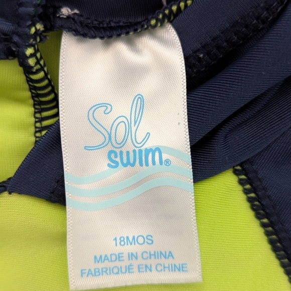 Sol Swim Little Dinosaur Hooded Swim Top - Size 18 Months - Picture 5 of 6